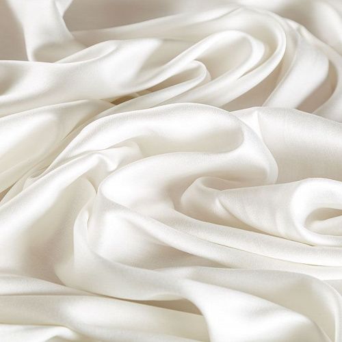 Шелк-штапель 069-06875 молочный однотонный